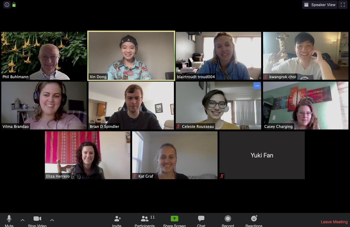 Successful group meeting on zoom!
